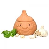 MamboCat Knoblauchtopf Terracotta Tontopf rund für ca 250g Knoblauch I...