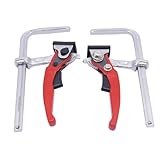 2 Stück Hebelzwinge Ganzstahl Klemme Ratschenklemmen Tischzwinge...