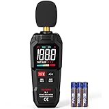 Schallpegelmessgerät, Votery digitaler tragbarer Dezibelmesser, 30 dB bis...