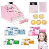 Kinder-Registrierkassen-Spielzeug – Kassierer-Spielset aus Holz,...