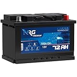 NRG Premium Autobatterie 12V 72AH 700A/EN Batterie ersetzt 65AH 68AH 70AH...