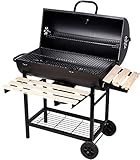 SunJas Grillwagen Holzkohlegrill, BBQ Grill Holzkohle mit Rädern,...