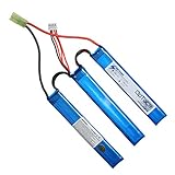 OpTacs Airsoft Akku LIPO 1300mAh 11.1V 25C 3 Ways Split kompatibel mit Mini...