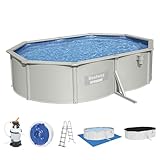 Bestway Hydrium Stahlwandpool Komplett-Set mit Sandfilteranlage 500 x 360 x...