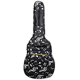 SUQ wasserdichte Oxford Gitarrentasche, 40/41 Zoll Tasche Musikmuster Nylon...