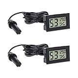 RUIZHI 2 Pcs Thermometer Innen,Thermometer für Innenräume,Mini LCD...