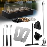 Charmofun Tischkamin Zubehör Set, Rechteckiger Tischfeuer,...