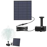Aufun 1,8W Solarpumpe Teich Springbrunnen Teichpumpe Solar Bürstenlose...