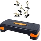 Steppbrett Fitness Aerobic Stepper Höhenverstellbar Step Bench Mit Stufen....