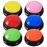 DUBUOZA 6 Stück Buzzer mit Aufnahmefunktion,Haustier Talking Training...