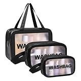 Aucuu Reise Kulturbeutel, Kosmetiktasche, Transparente Kulturtasche Damen,...