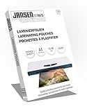 Jansen - Laminierfolien, 100 Stück, A4 75/80 mic, hochglanz, Die...