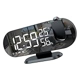 ERINGOGO Digitaler Projektionswecker mit LED Anzeige Multifunktionale Uhr...