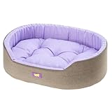 Ferplast Hundebett Dandy, abnehmbares, waschbares Kissen, Baumwollbezug mit...