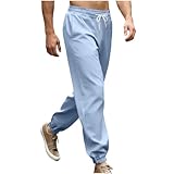 Jogginghose Herren Lang Modern Schlicht Dehnbarer Taillenbund Schnürung...
