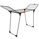 Vileda King Ultimate Wäscheständer, Black Edition, XXL-Leinen für...