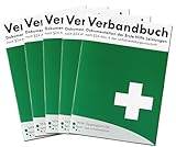 5er Pack Meldebuch/Verbandbuch DIN A5 mit abreißbaren Seiten nach § 24...
