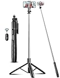 180cm Handy Stativ Ständer & Selfie Stick, Handyhalter mit Abnehmbarer...