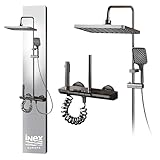 INEX EUROPA Quadratische Regendusche mit Armatur für Maximale Entspannung...