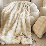 Kuscheldecke Flauschig Kaninchen Plüsch Decke Kunstfell Warme...