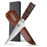 HAZMUSS 13,5 cm Ausbeinmesser mit Scheide, extra scharfe Ausbeinmesser aus...