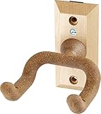 K&M 16220 A+E-Gitarren-Wandhalter - Kork Holz Kombination - starre Gabel -...