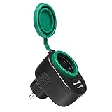 DEWENWILS WLAN Steckdose Outdoor, Alexa Steckdose Aussen IP44, 3680W Smarte...