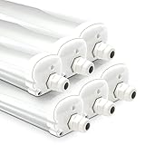 HOFTRONIC - 6er Pack LED Feuchtraumleuchte 120cm IP65-36W 4320 Lumen -...