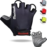 MACCIAVELLI Fahrradhandschuhe Herren Damen - Halbfinger MTB Fahrrad...