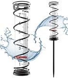 Toiclebor Regenmesser für Außenbereich,Glasröhre mit Metallständer,gut...