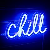 Chill Leuchtreklame Blau Led Schild Chill Neon Wandleuchte Buchstaben Neon...