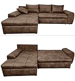 Vintage Ecksofa mit Schlaffunktion und Bettkasten B266/T186/H90 cm,...