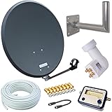 netshop 25 HD Sat Anlage 80 cm Spiegel + Opticum Quad LNB für 4 Teilnehmer...