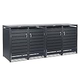 Zelsius Mülltonnenbox 4 Tonnen | 120-240 Liter | Anthrazit RAL 7016 |...