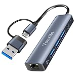 USB LAN Adapter 1000M,USB C auf Ethernet Adapter RJ45 Gigabit...