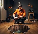 Bezaubernder 3D-Illusions-Bullaugen-Boden-Aufkleber, kreativer...
