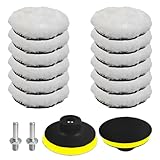 16 Stücke 80mm Polieraufsatz, Polierscheibe Bohrmaschine Polierpad mit M10...