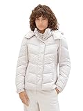 TOM TAILOR Damen 1037565 Steppjacke mit Abnehmbarer Kapuze, 16339-clouds...