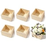 QYRDBGY 6 Stück Holzkiste Klein, Naturholz Quadratische Holzkisten...
