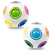 EACHHAHA 2 Stück Regenbogenball Set,Magic Rainbow Ball,Zauberball 3D...