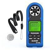 Windmesser Windmessgerät Hand, Mini Digital Windgeschwindigkeitsmesser,...