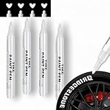 JUXINE PROFI-SET 4x Reifenmarkierungsstift Weiß | Ölbasierter Reifenstift...
