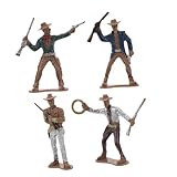 Toyvian 4 Miniatur Cowboy Figuren Für Western Party Dekorationen Und...