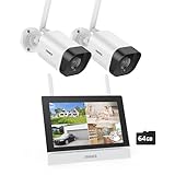ANNKE Überwachungskamera Set mit Monitor, 5MP 4CH 7' Zoll Touchscreen NVR...