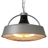 Aktobis Decken-Heizstrahler, Balkonheizer, Zeltheizer WDH-210S (Silbergrau...