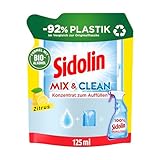 Sidolin Mix & Clean Konzentrat zum Auffüllen Zitrus (125 ml), All in 1...