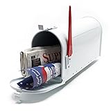 Wiltec US Mailbox weiß 180 x 220 x 480 mm, amerikanischer Briefkasten mit...