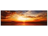 PANORAMA BILD in 150x50cm TOP Bilder! (Sonnenuntergang Panorama am...