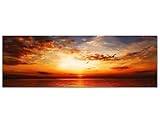 PANORAMA BILD in 150x50cm TOP Bilder! (Sonnenuntergang Panorama am...