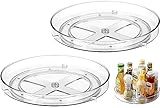 HATANSE 2 Stück Lazy Susan Drehteller Organizer Kühlschrank Organizer...